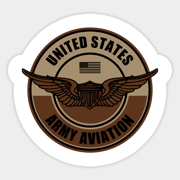 US Army Aviation (desert subdued) Sticker by Firemission45